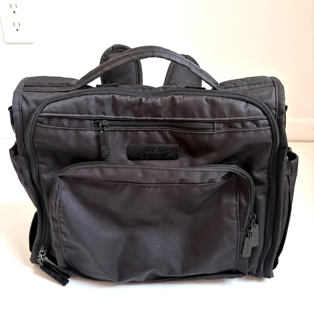 Jujube | BFF Blackout Black Diaper Bag Backpack with Changing Pad OS